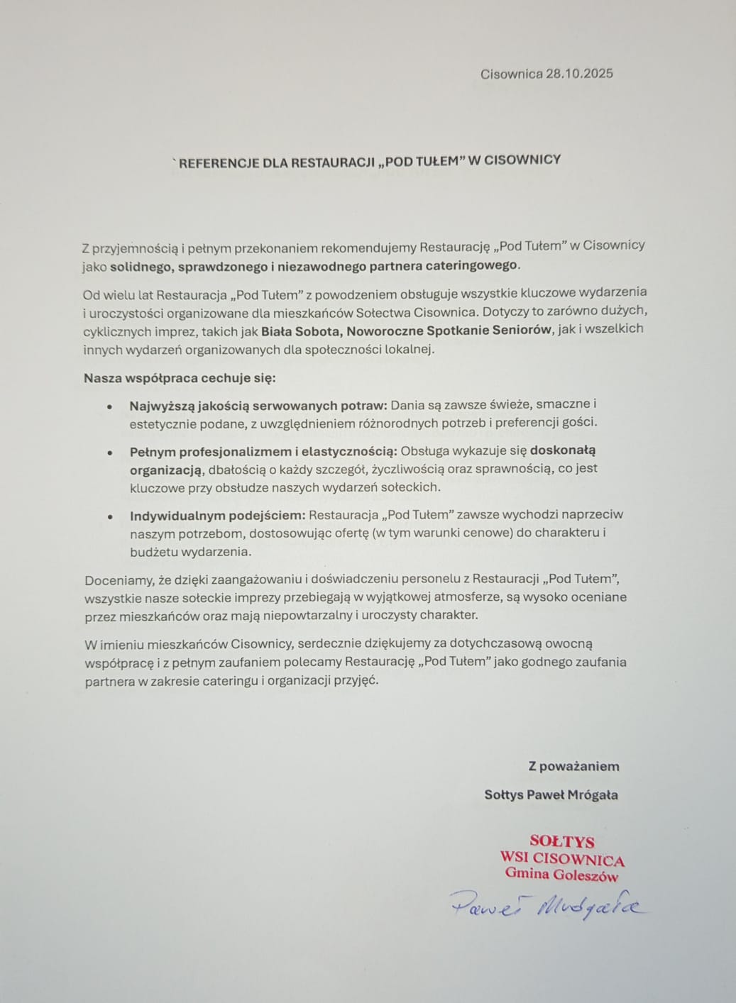 Referencje Pod Tułem