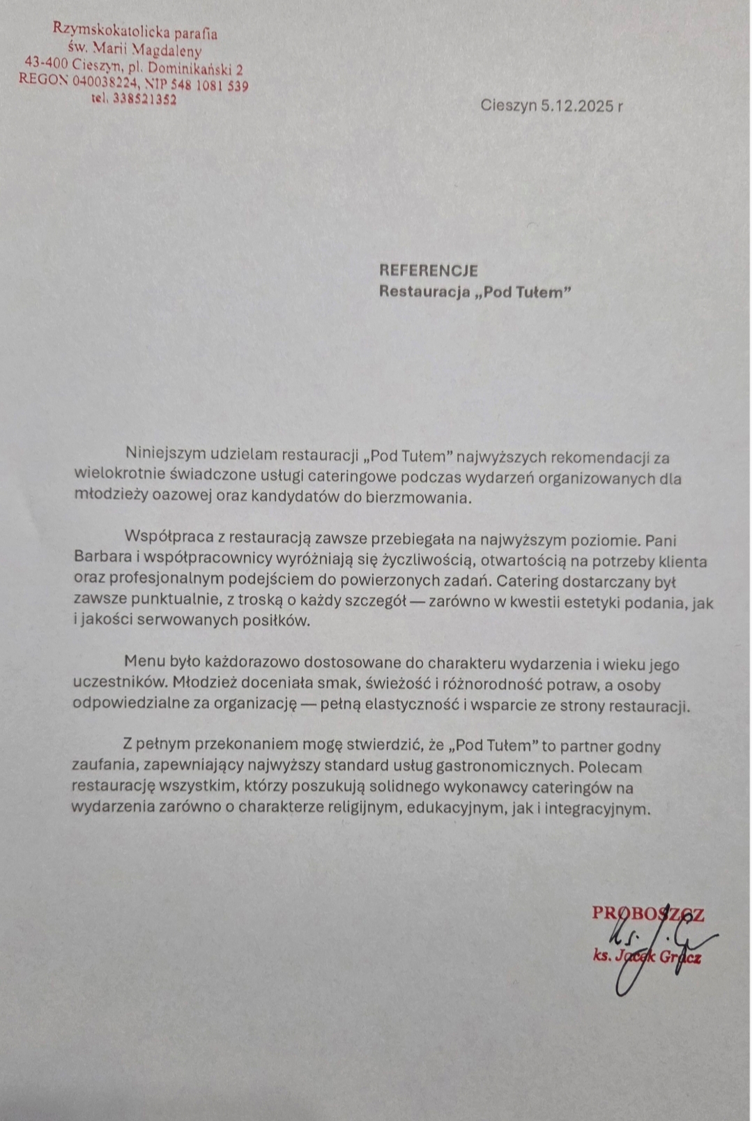 Referencje Pod Tułem